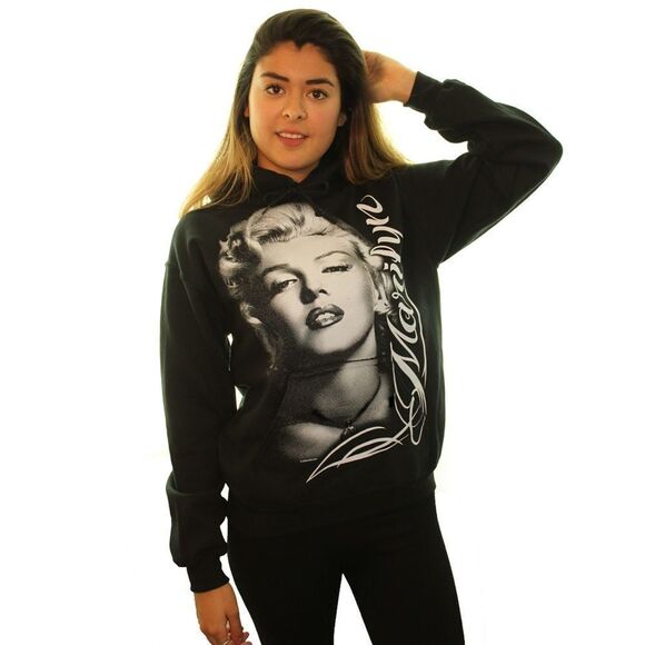 ✨ MARILYN MONROE PORTRAIT SIGNATURE UNISEX SWEATSHIRT HOODIE✨ - Picture 1 of 4